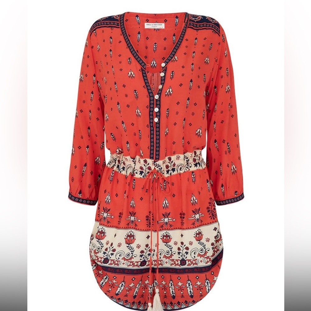 Spell Desert Wanderer Playsuit in Sunset - Picture 3 of 16